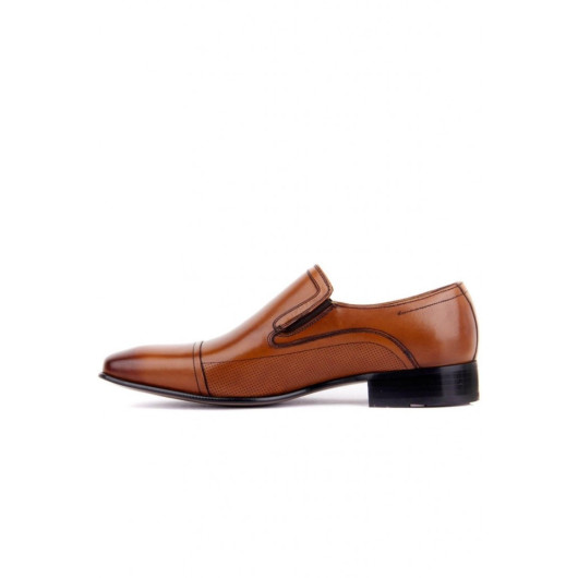 Formal Shoes For Men With Neolite Sole, Camel Color Fosco 3015