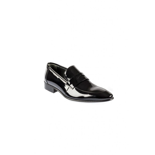 حذاء رسمي للرجال من نعل النيولايت لون أسود لامع Fosco 7141