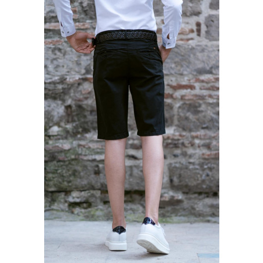 Gabardin Fabric Cotton Regular Fit Chino Side Pocket Men's Shorts