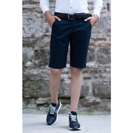 Gabardin Fabric Cotton Regular Fit Chino Side Pocket Men's Shorts