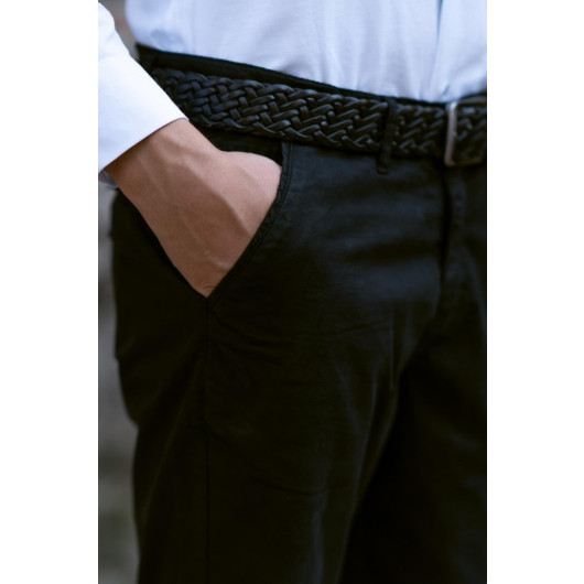 Gabardin Fabric Cotton Regular Fit Chino Side Pocket Men's Shorts