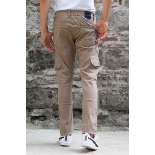 Gabardine Fabric Cotton Regular Fit Commando Side Pocket Men's Trousers
