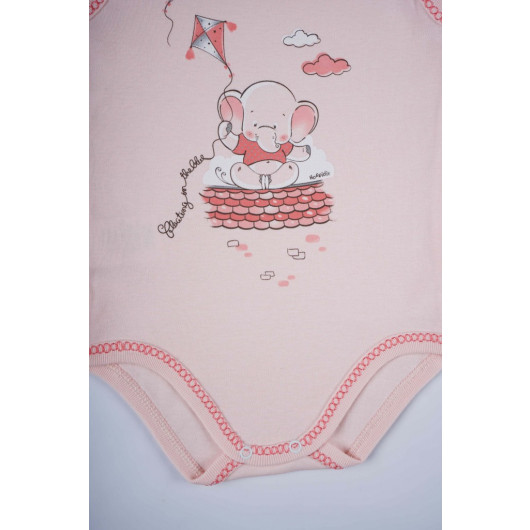 Cotton Patterned Baby Strap Snapped Body