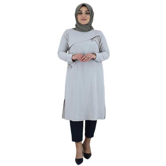 Women's Pocket Detailed Hijab Tunic