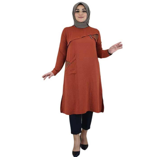 Women's Pocket Detailed Hijab Tunic