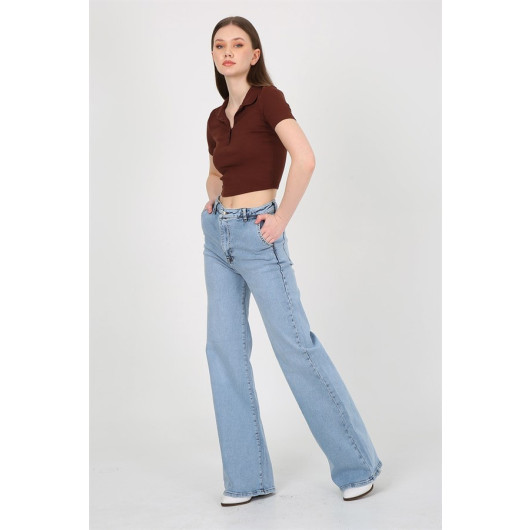Blue Cotton Women's Jeans