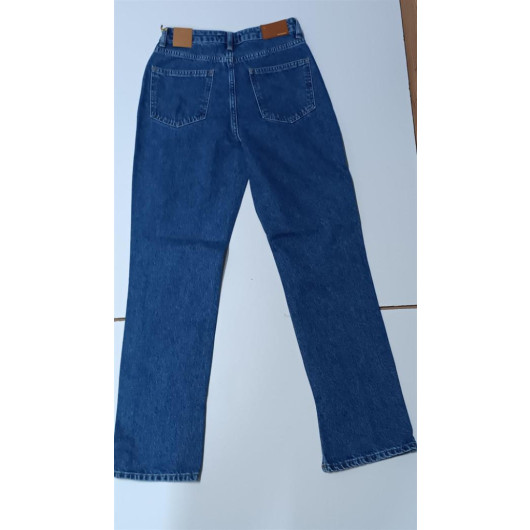 Women's Cotton Jeans Pants Dark Blue