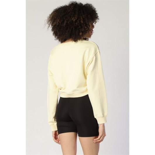 Women's Cotton Sweatshirt Yellow