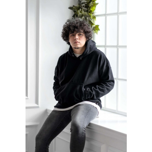 Men's Hooded Oversized Fleece Sweatshirt