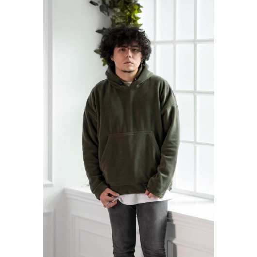 Men's Hooded Oversized Fleece Sweatshirt