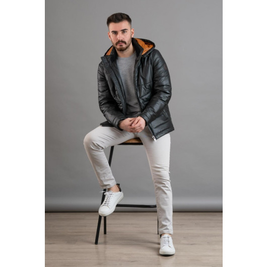 Hooded Regular Fit Men's Down Jacket