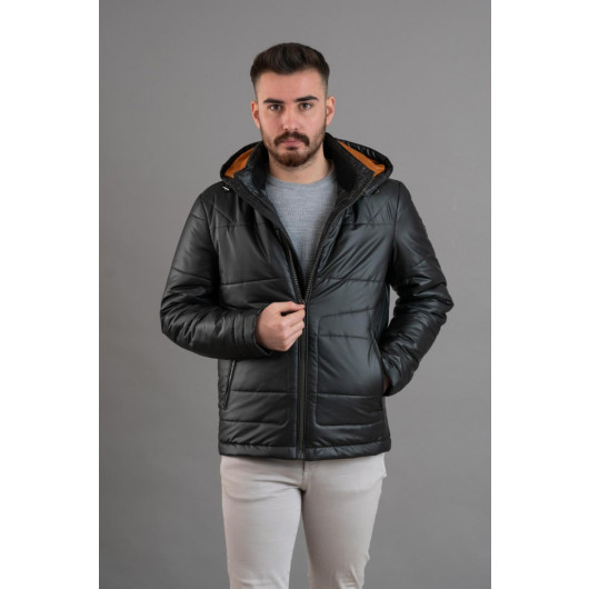 Hooded Regular Fit Men's Down Jacket