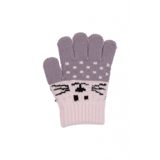 Girl 3-7 Ages Knitwear Gloves