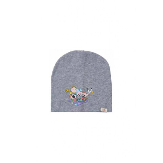 Graphic Combed Cotton Baby Hat For 2-5 Ages