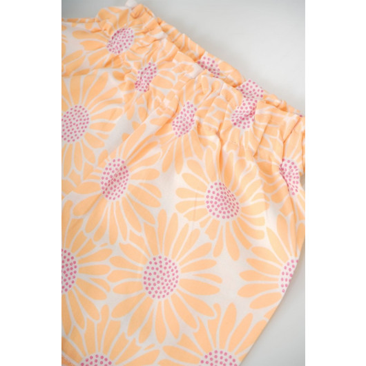 Baby Girl Daisy Patterned Shorts 2-Piece Suit