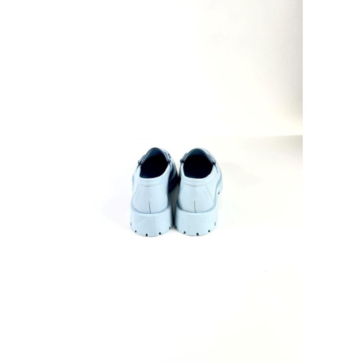 Blue Women's Loafer Shoes