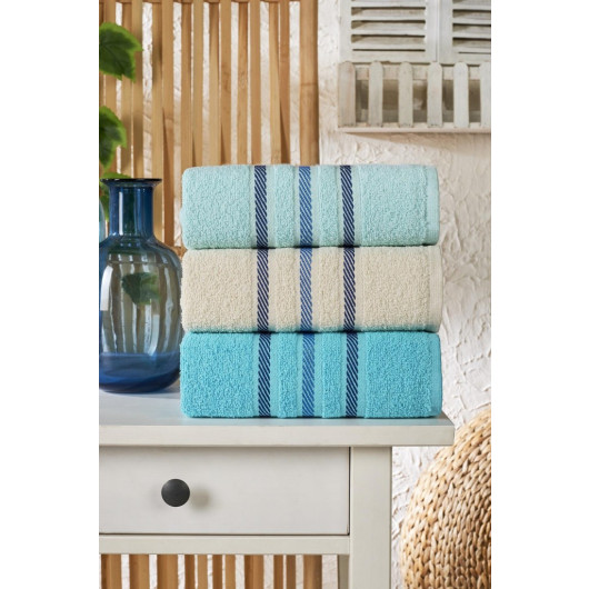 Lia Soft Border Series 3 Towel Set 50X85