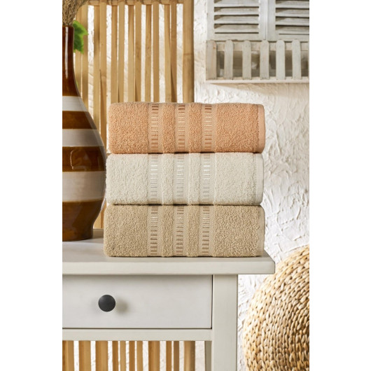 Lia Soft Border Series 3 Towel Set 50X85