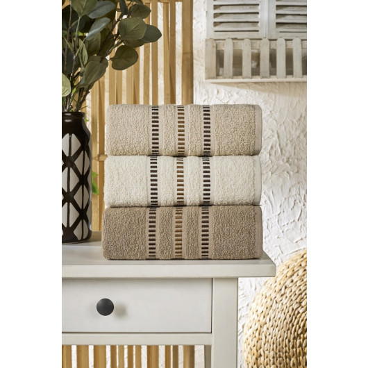 Lia Soft Border Series 3 Towel Set 50X85