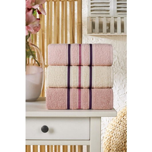 Lia Soft Border Series 3 Towel Set 50X85