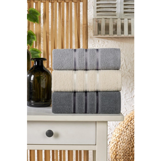 Lia Soft Border Series 3 Towel Set 50X85