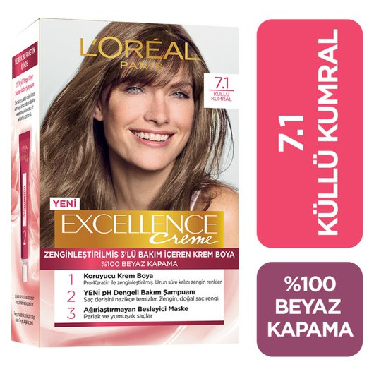 L'oréal Paris Excellence Creme Hair Color 7.1 Auburn Ash