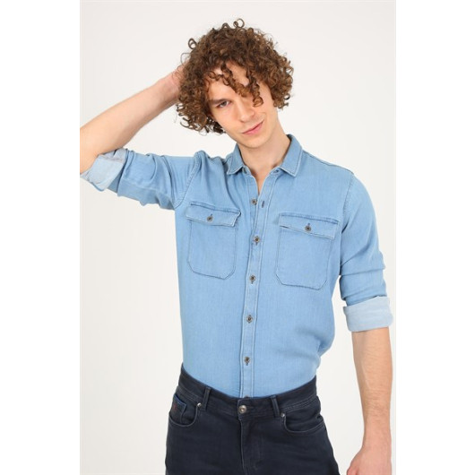 Men's Relaxed Shirt Blue