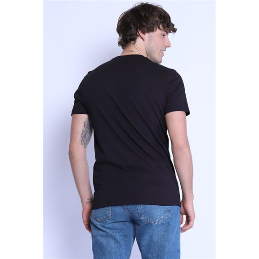 Men's Slim Fit Crew Neck Tshirt Black