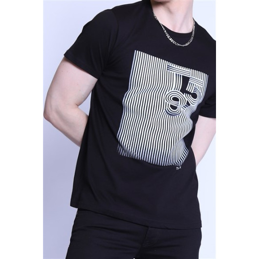 Men's Slim Fit Crew Neck Tshirt Black