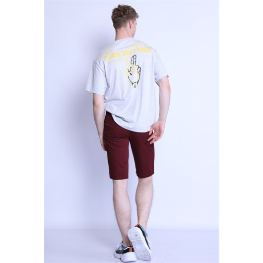 Male Shorts Es Roy 7075 Gab Burgundy