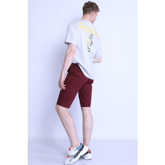 Male Shorts Es Roy 7075 Gab Burgundy