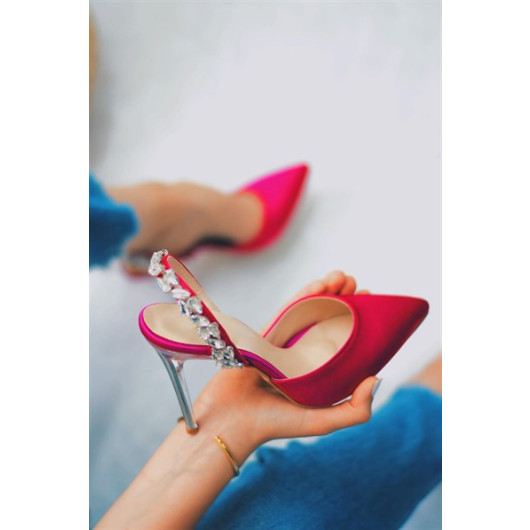 Gent Fuchsia Satin Women's Heeled Shoes