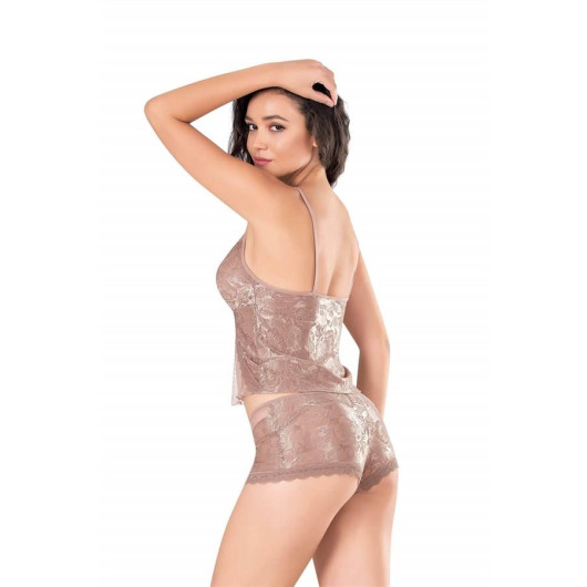 Markano Mink Jacquard Babydoll Shorts Set