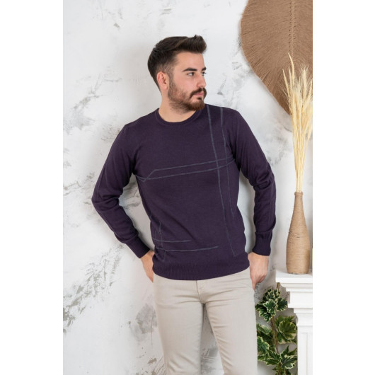 Nehi̇r By Faruk Ülker Zero Collar Regular Fit Men's Knit Sweater
