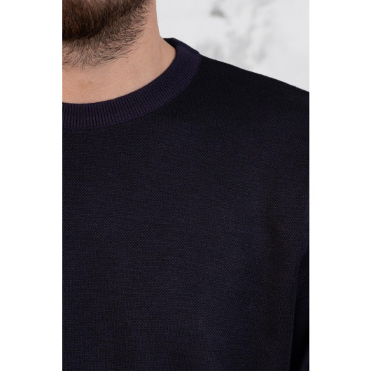 Neyir Knitwear Zero Collar Men's Knit Sweater