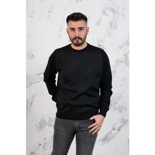 Neyir Knitwear Zero Collar Men's Knit Sweater