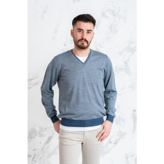 Neyir Knitwear V-Neck Regular Fit Men's Knit Sweater