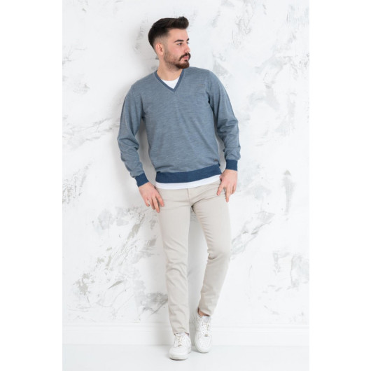 Neyir Knitwear V-Neck Regular Fit Men's Knit Sweater