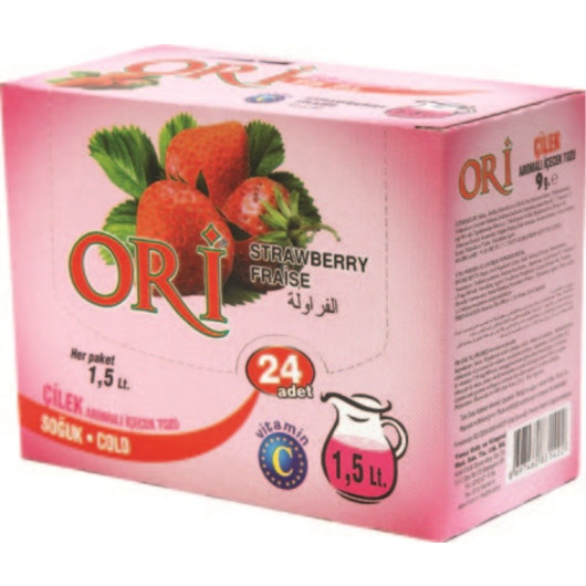 Ori̇ Strawberry Flavored Cold Drink Powder 9 Gr X 24 Pack