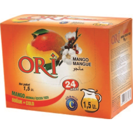 Ori̇ Mango Flavored Cold Drink Powder 9 Gr X 24 Pack