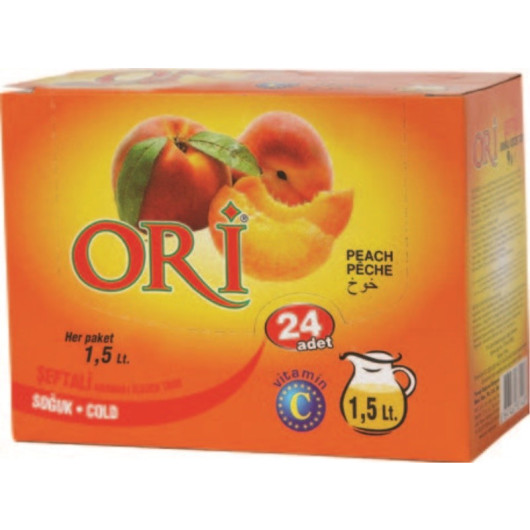 Ori Peach Flavored Cold Drink Powder 9 Gr X 24 Pack