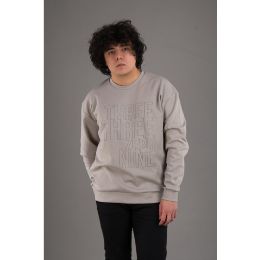 Oversized Printed Cotton Men's Sweatshirt