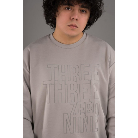 Oversized Printed Cotton Men's Sweatshirt