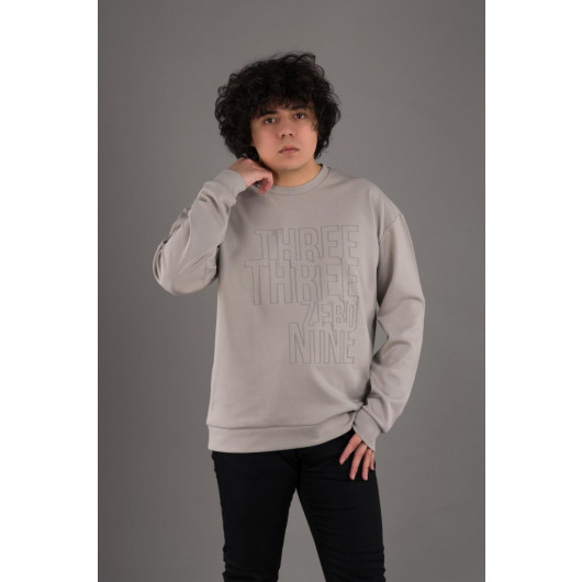 Oversized Printed Cotton Men's Sweatshirt