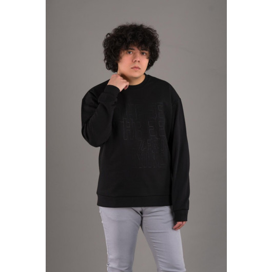 Oversized Printed Cotton Men's Sweatshirt