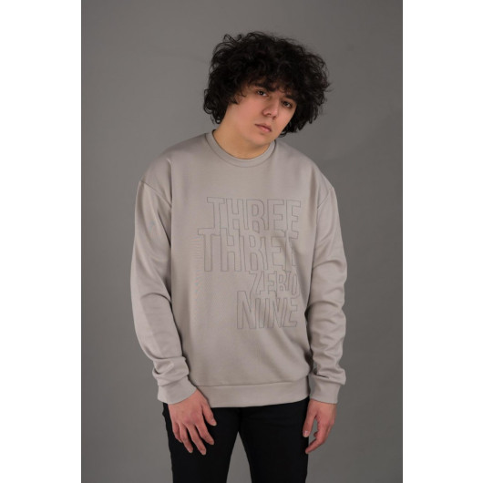 Oversized Printed Cotton Men's Sweatshirt