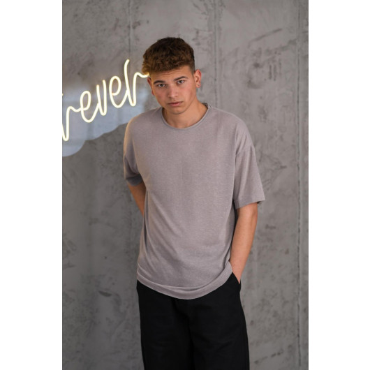 Men's Summer T-Shirt With Oversized Cycle Collar Lycra