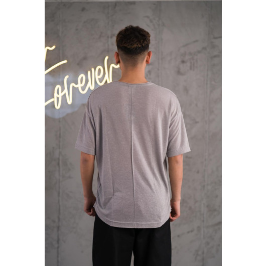 Men's Summer T-Shirt With Oversized Cycle Collar Lycra