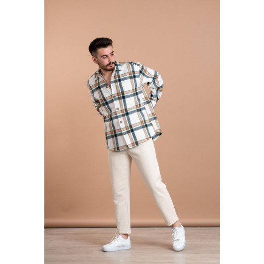 Oversized Men's Lumberjack Plaid Shirt