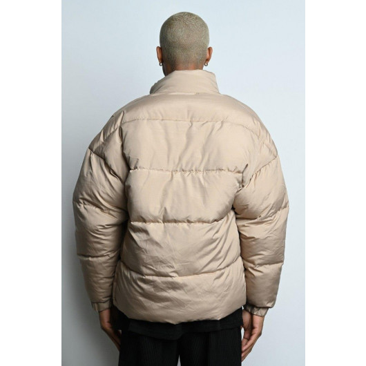 Oversized Zipper Lined Sports Men's Inflatable Jacket